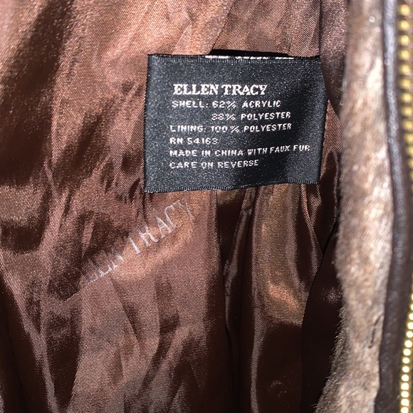 Ellen Tracy Brown Faux Fur Vest with Drawstrings XS - Picture 7 of 9